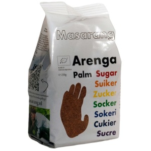 Arenga palmisuhkur 100 % orgaaniline Masarang, 250 g