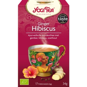 Pakitee ingveri-hibiskuse Yogi Tea, 17 tk pakis