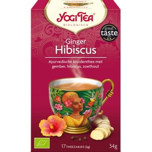Pakitee ingveri-hibiskuse Yogi Tea, 17 tk pakis