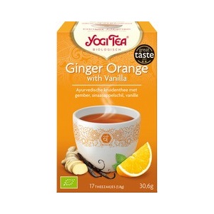 Ingveri-apelsini pakitee vaniljega Yogi Tea, 17 tk pakis