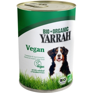 Koerakonserv jõhvikatega, vegan Yarrah, 380 g